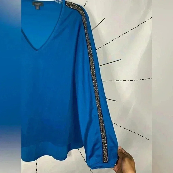 The Limited Collection Blue Beaded Long Sleeve - Picture 5 of 6